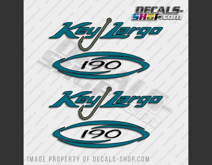 Key Largo 190 Boat Decal Set of 2 x 11"